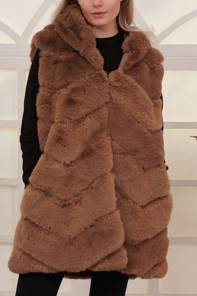 Cheap faux sales fur gilet