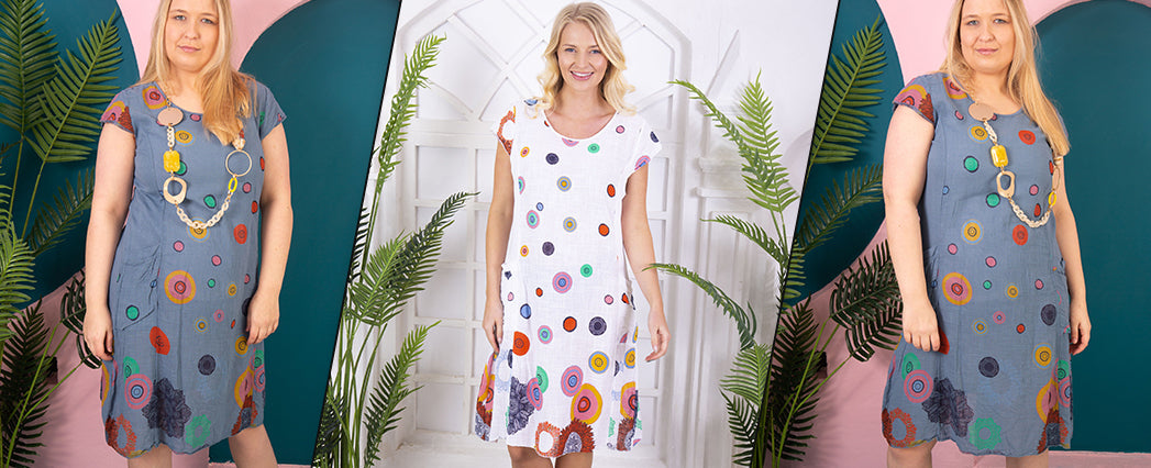 Spotted Print Cotton Dress
