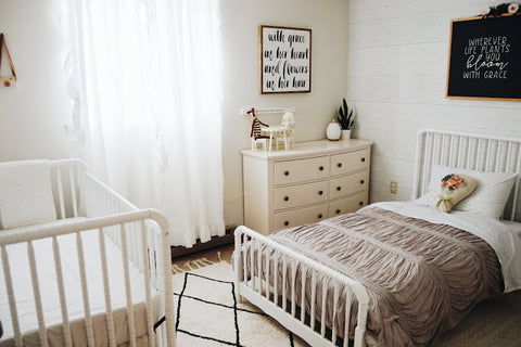 twin bed and crib combo