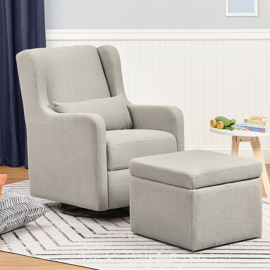 carter's by davinci adrian swivel glider cream