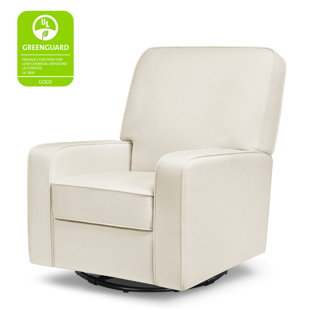 leather swivel chair and ottoman