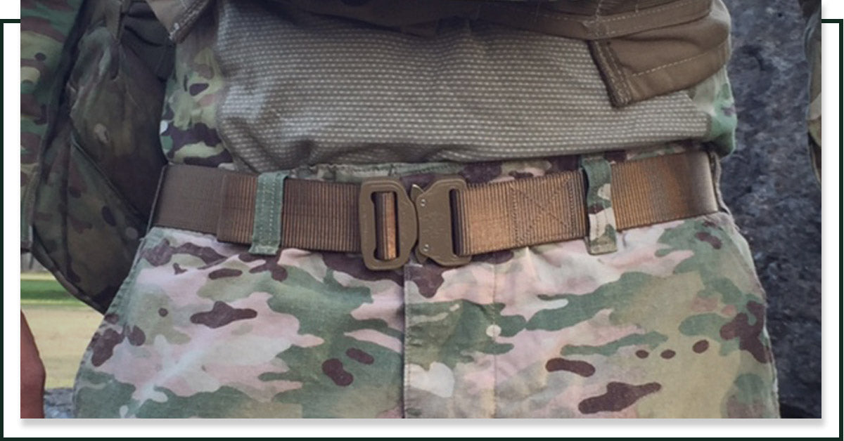 Image of military personnel wearing a gun belt from Klik Belts.