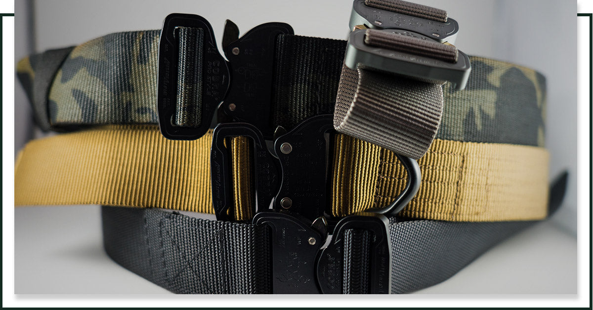 Image of American-made duty belts from Klik Belts. 