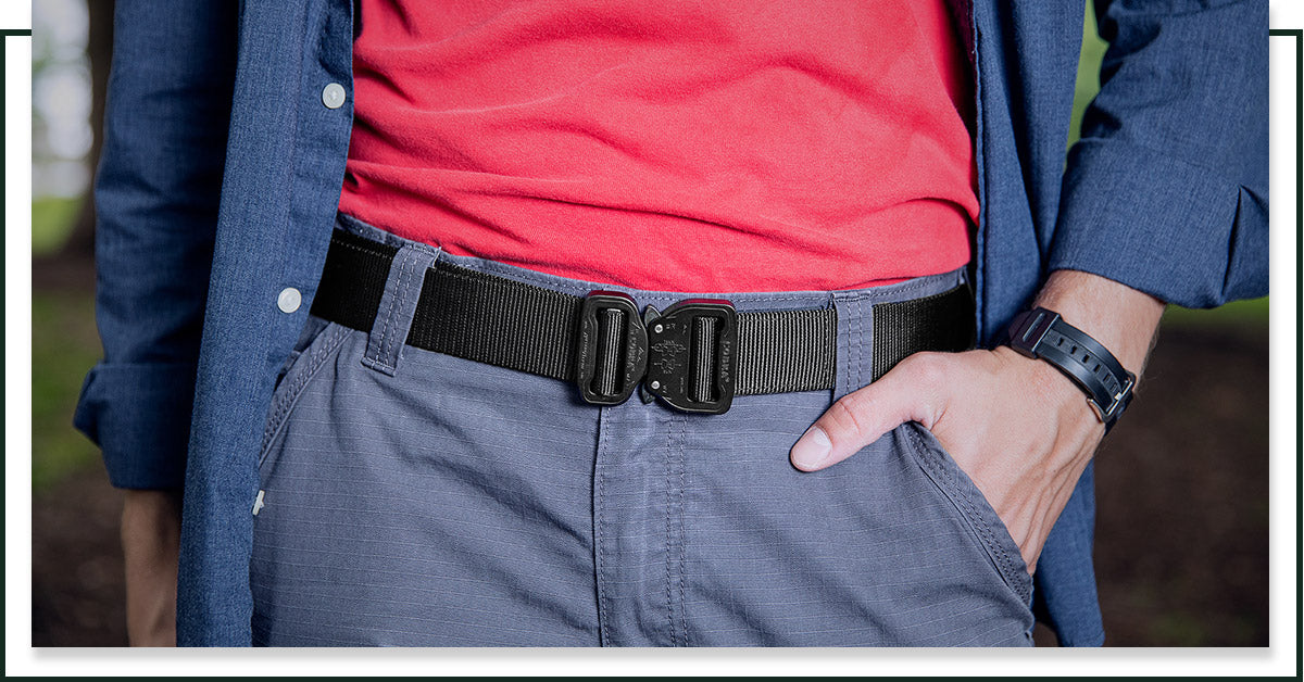 Image of a man wearing a tactical belt.
