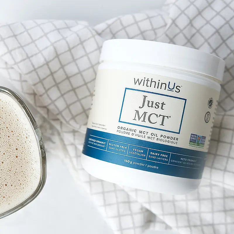 A premium, organic MCT oil Powder for healthy fats and energy for the body and brain.