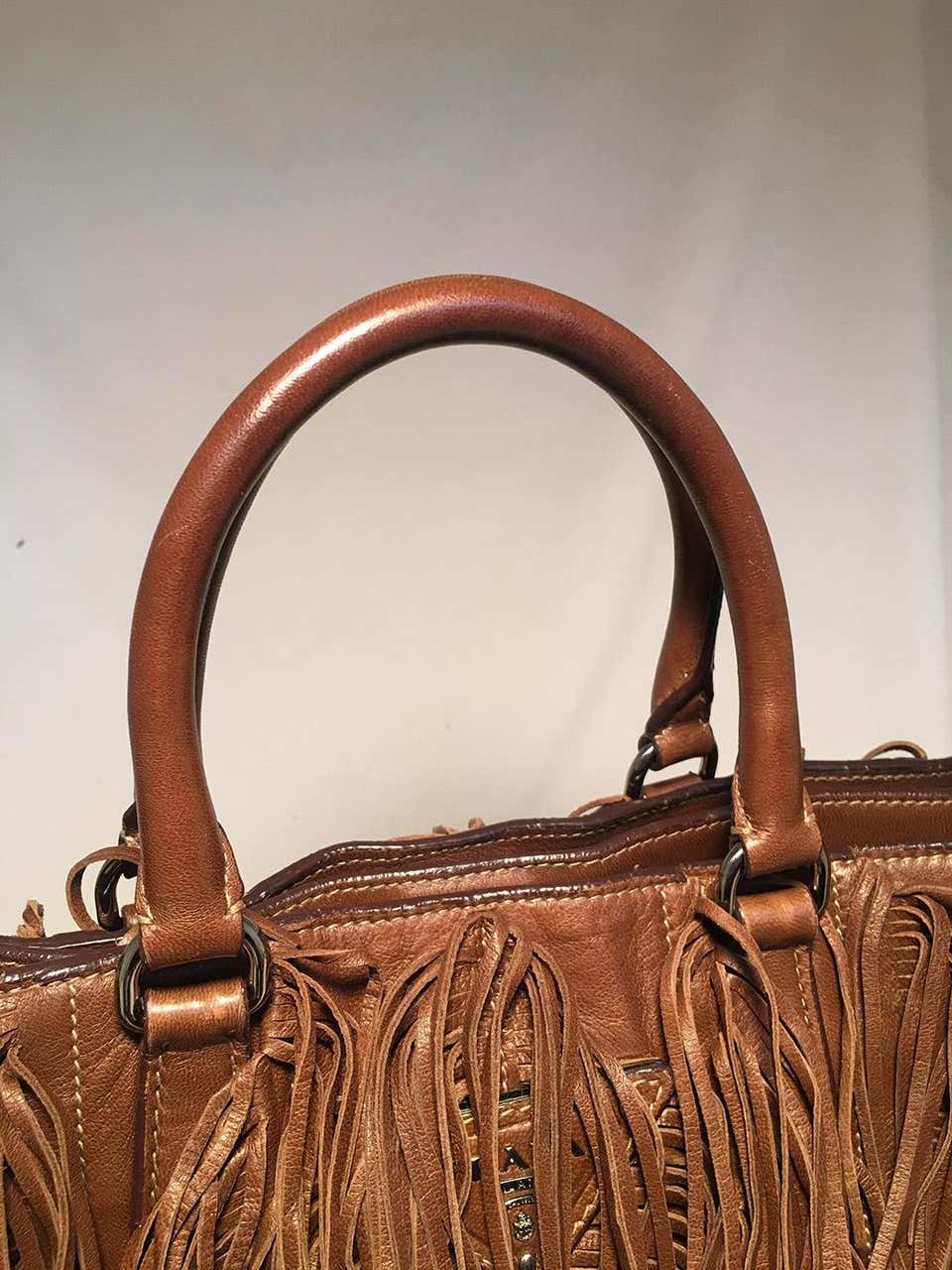 PRADA Noce Nappa Brown Leather Fringe Tote Bag – Dignity Jewels Inc.