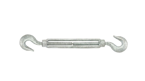 5/16" X 4-1/2" Hook & Hook Turnbuckle, Hot Dip Galvanized Drop Forged Steel