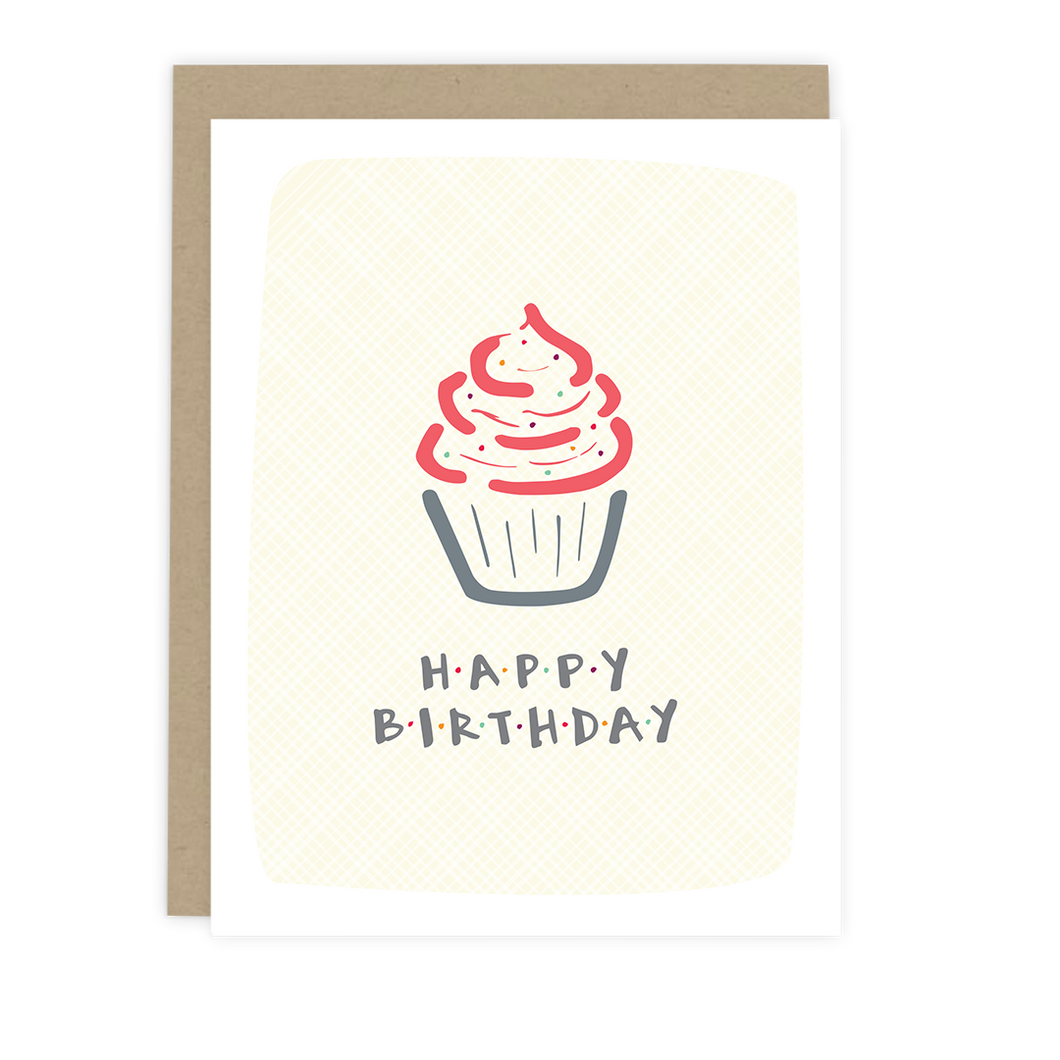 Cupcake Birthday Card from 7th & Palm - Luxe Stationery – 7th & Palm, LLC