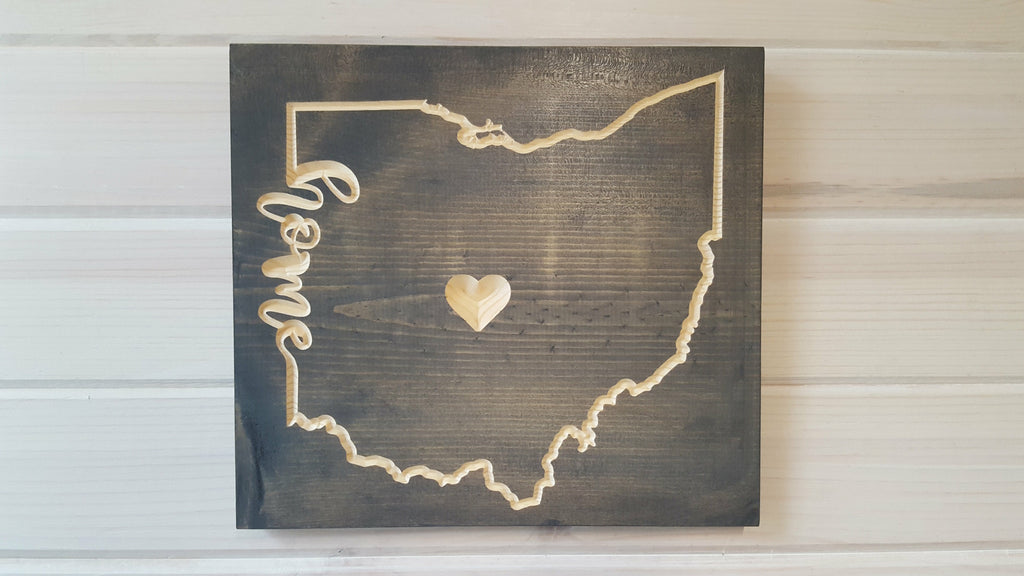 Home Is Where The Heart Is Wood Wall Art 10 In X 10 In Celebrate Local Shop The Best Of Ohio