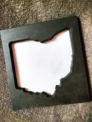 Ohio Shape Photo Wood Frame  8 x 10