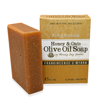 Honey & Oats Olive Oil Soap - Frankincense and Myrrh (4.5 oz.) – Celebrate  Local, Shop The Best of Ohio