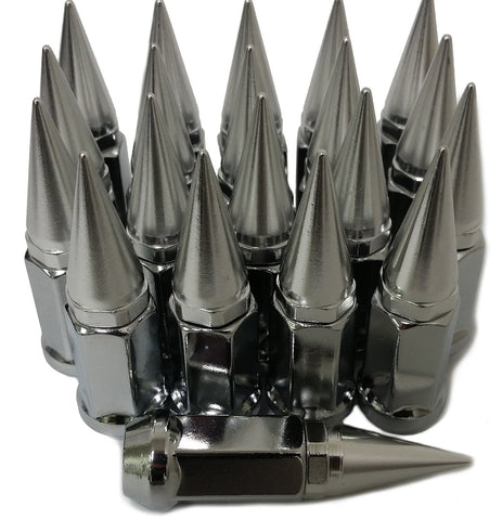 20 Spiked Extended Lug Nuts 12 20 Spike Lug Nuts Black Or Silver