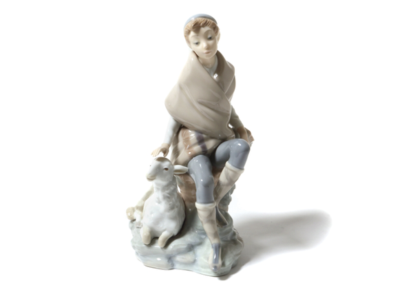 美品】LLADRO リヤドロ No.7621 『私の仔犬』西洋陶磁器 少女