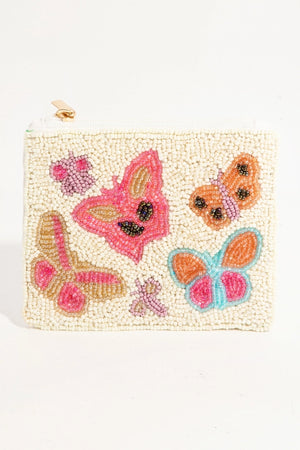 Butterfly Beaded Coin Purse - Swank Boutique
