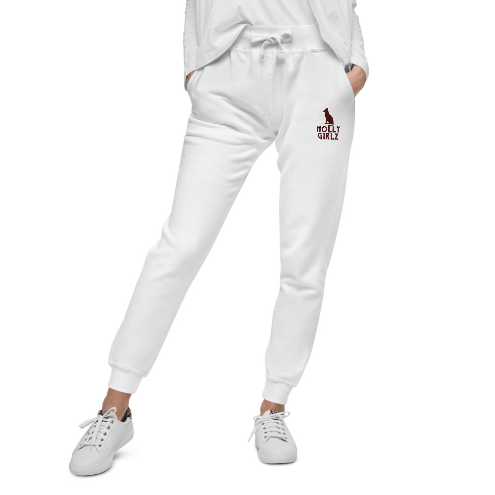 Louisville High School | On Demand | Embroidered Unisex Fleece Sweatpants -  White / XS