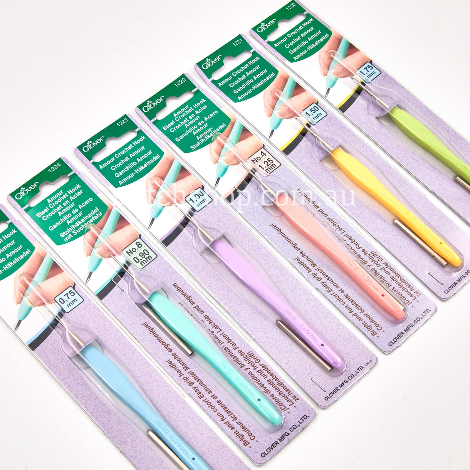 SET 7 Clover AMOUR Crochet Hooks 6.5mm to 15mm