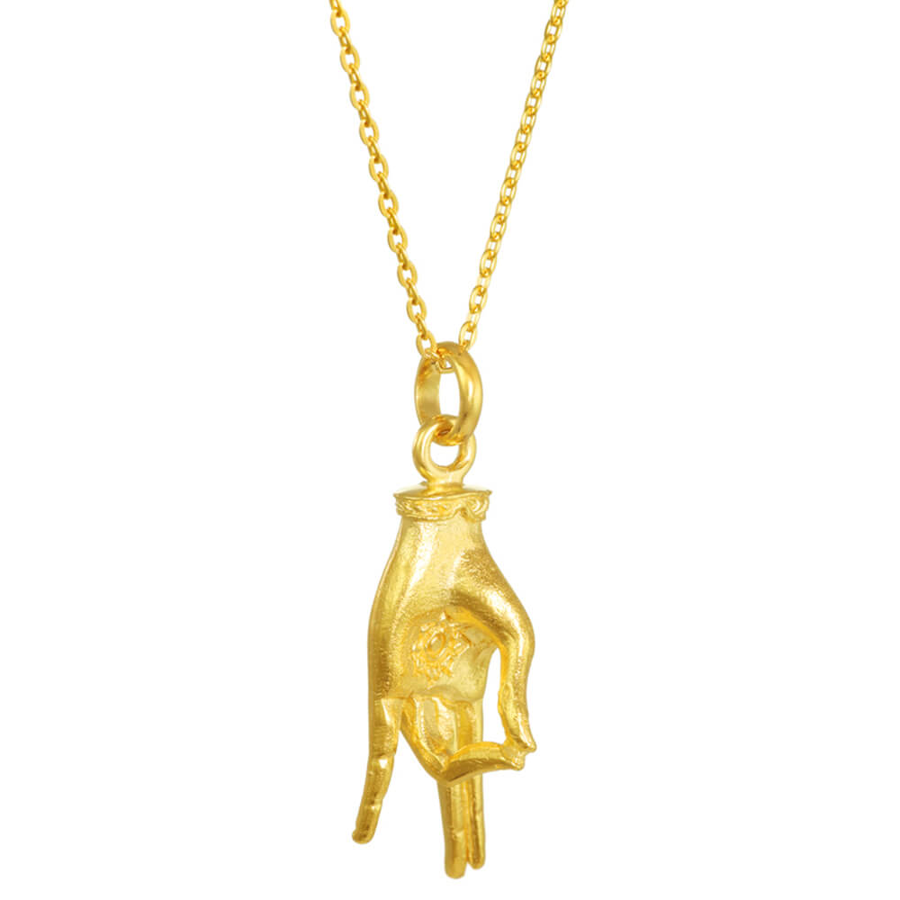 Prithvi Mudra pendant gold-plated - Stability   by ETERNAL BLISS - Spiritual Jewellery