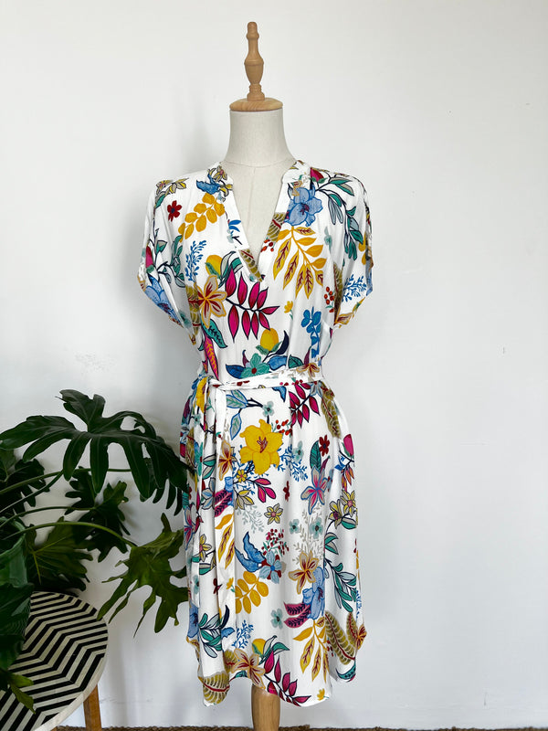 Alysa Dress | Aqua Foral