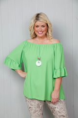 Nia Necklace Top Apple Green