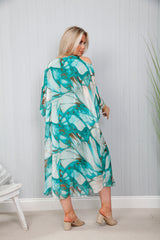 Palm Beach Kaftan Teal Green