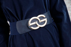 Navy/Gold Double G belt