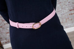 Lilac Faux Leather Thin Belt