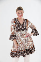 Felicity Floral Tunic Beige