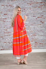 Avery Aztec Dress Orange