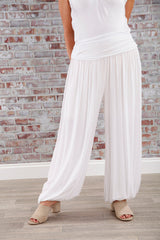 Plain Harem Pants White