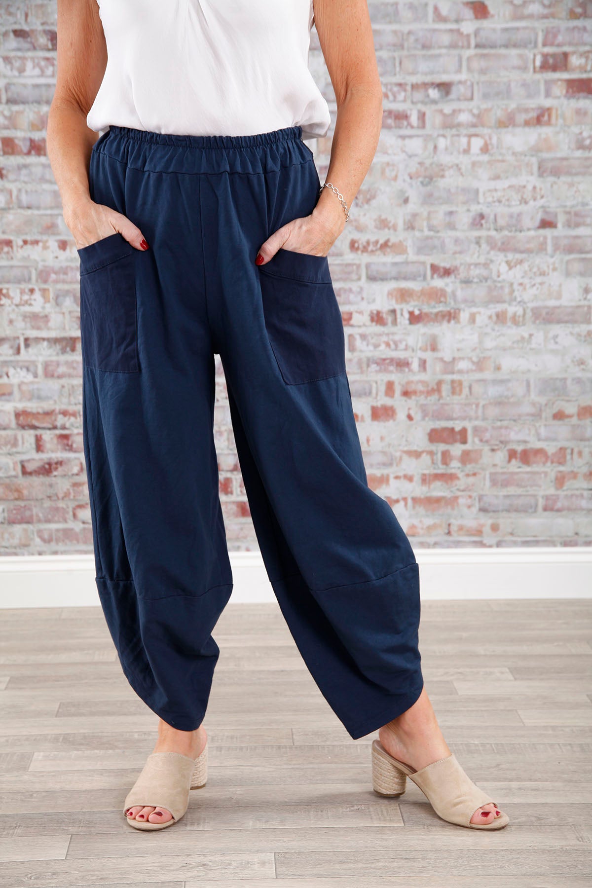 Navy Cara Cocoon Pants - L