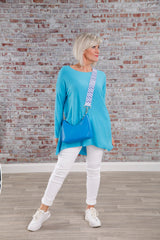 Shelby Soft Knit Top Turquoise