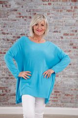 Shelby Soft Knit Top Turquoise