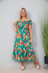 Molly Maxi Tea Dress Emerald