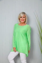 Shelby Soft Knit Top Lime