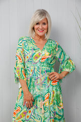 Lauren Paisley Dress Green