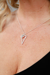 Twinkle Heart Necklace Silver