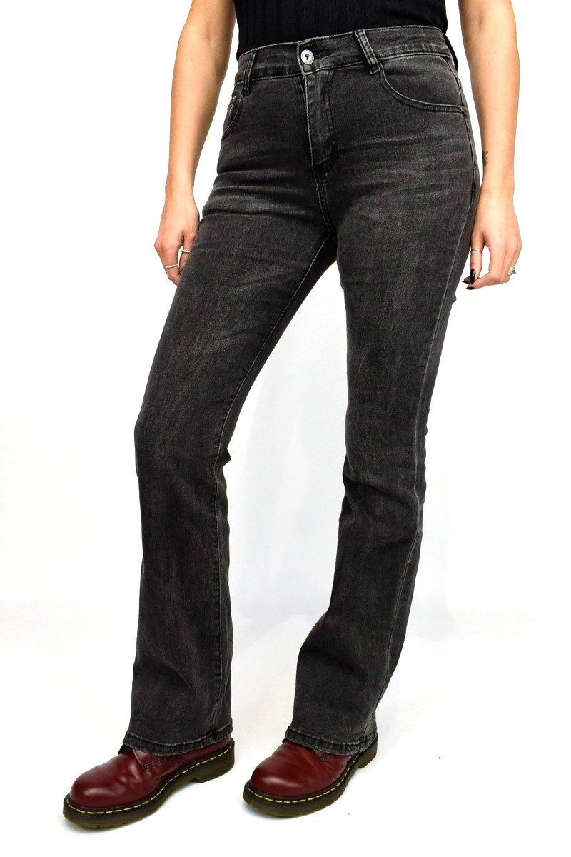 Charcoal Flared Jeans - bestacaiberryselect