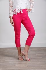 Cropped Stretch Trouser Raspberry - bestacaiberryselect