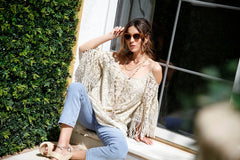 Morocco Cold Shoulder Lace Tunic - bestacaiberryselect