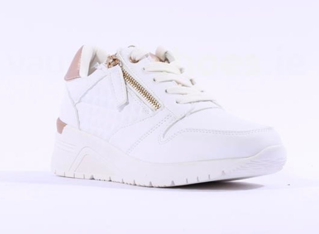 Wedge Side Zip Trainers White - bestacaiberryselect