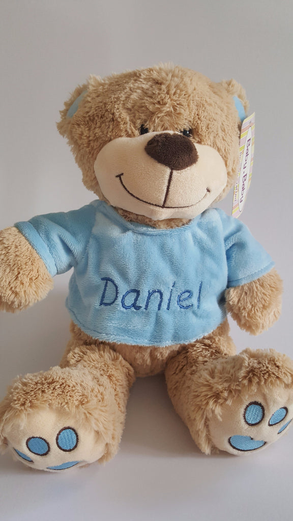 teddy bear with personalised t shirt