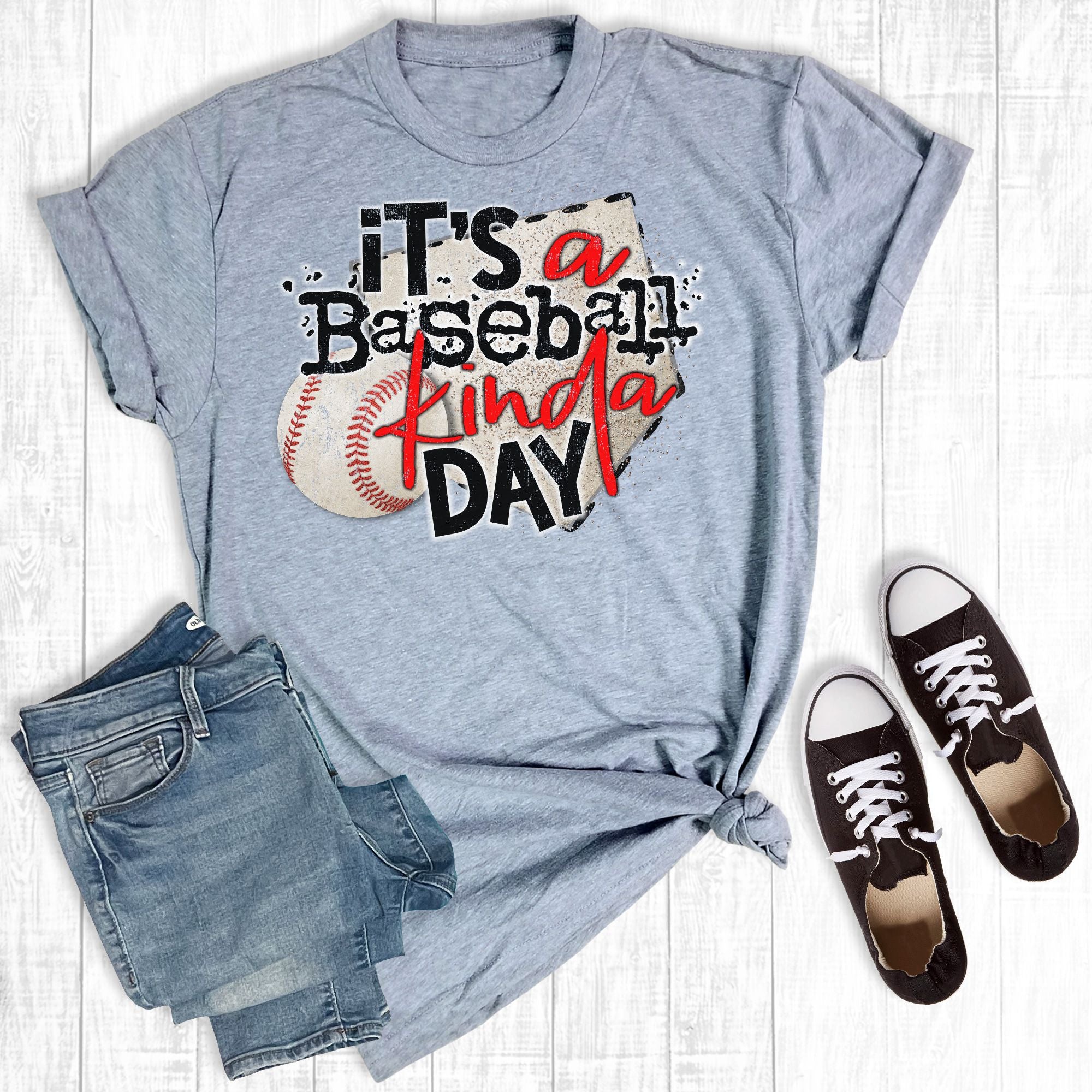 Baseball Kinda Day Light Grey