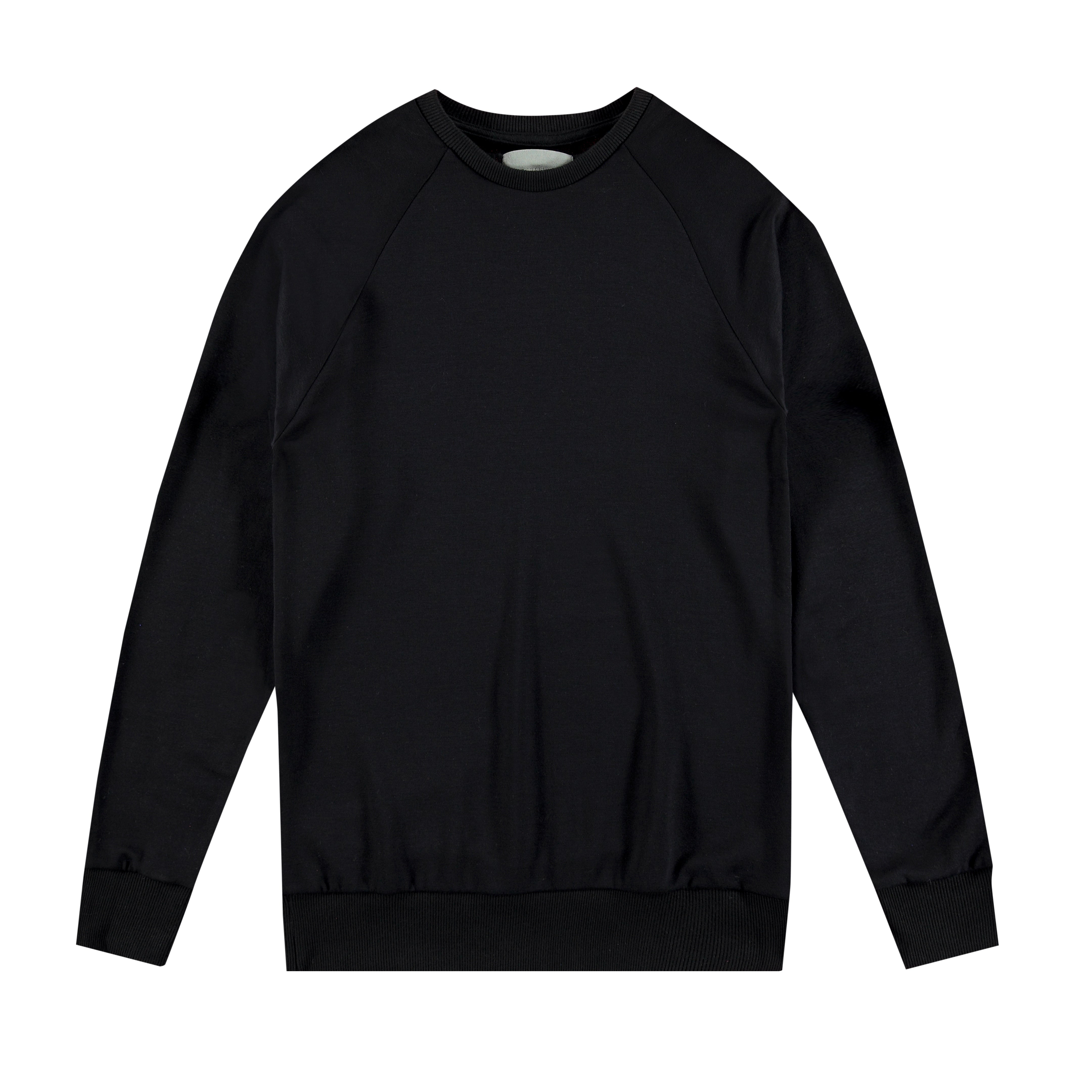 Raglan Crewneck Sweatshirt in Black