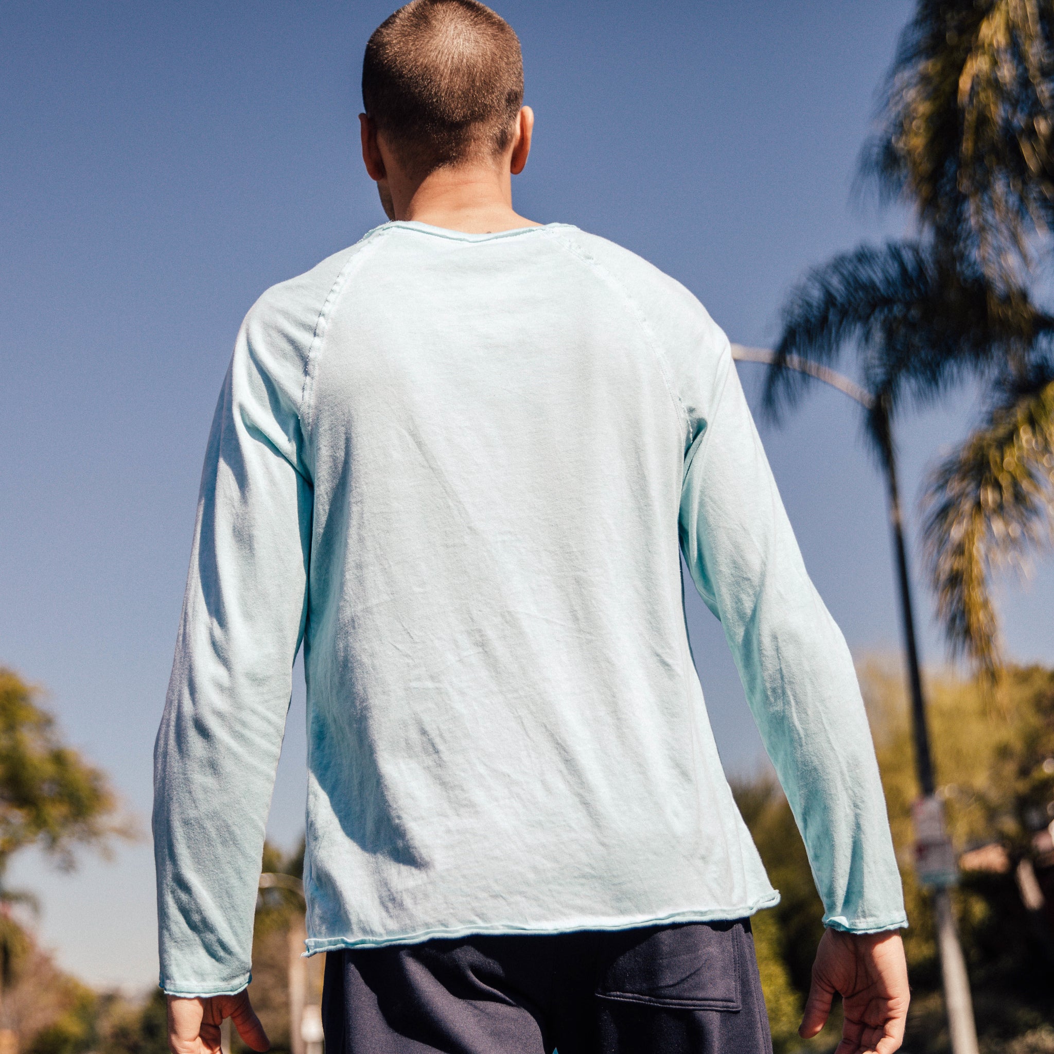 Ledger Henley in Aqua