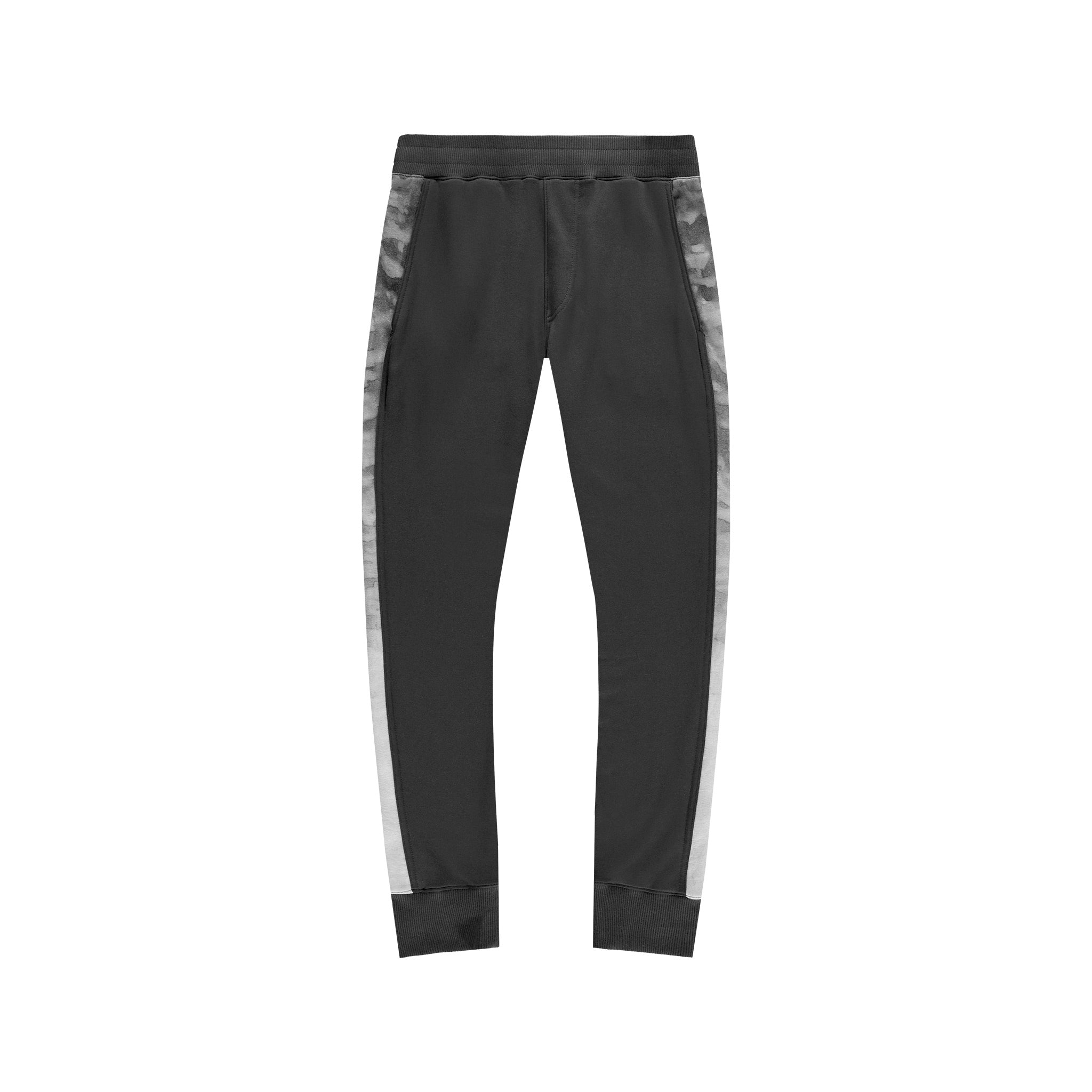 Panel Joggers in Black Marble