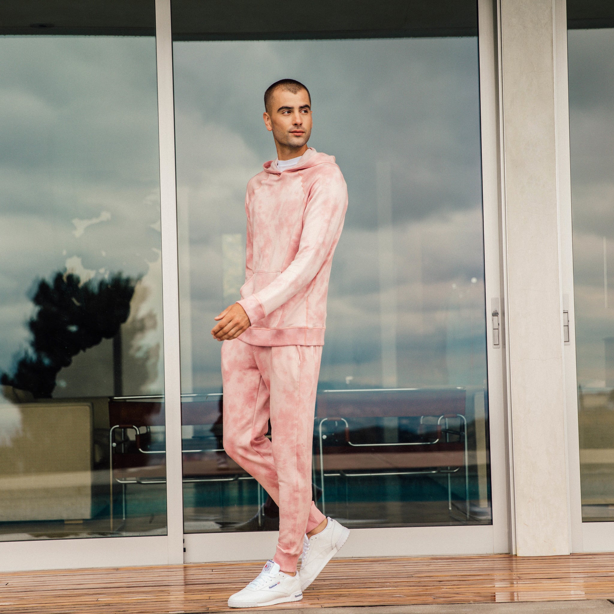 Steel Panel Joggers in Pink Lava