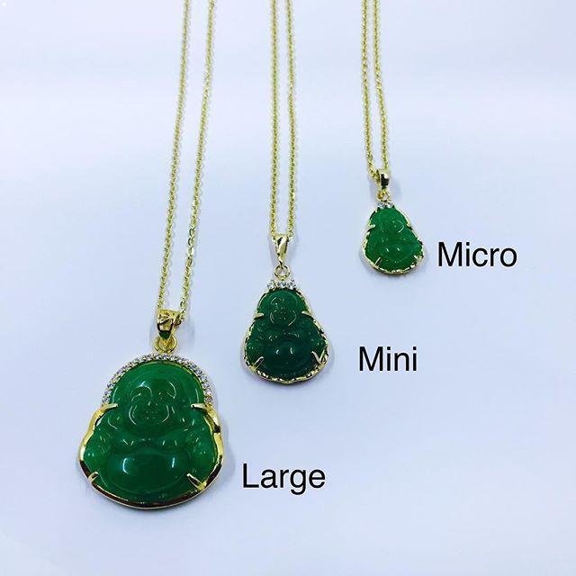 mini jade buddha necklace