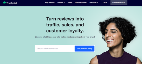 Trustpilot's website.