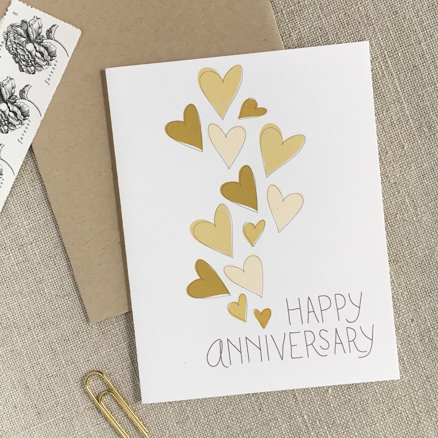 Hearts Happy Anniversary Card Acbc Design