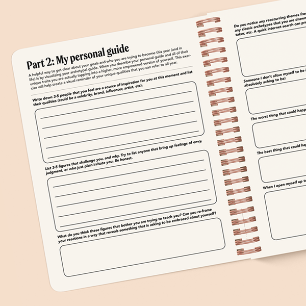 Image of a page that says "My Personal Guide" followed by an exercise to help prepare for the year